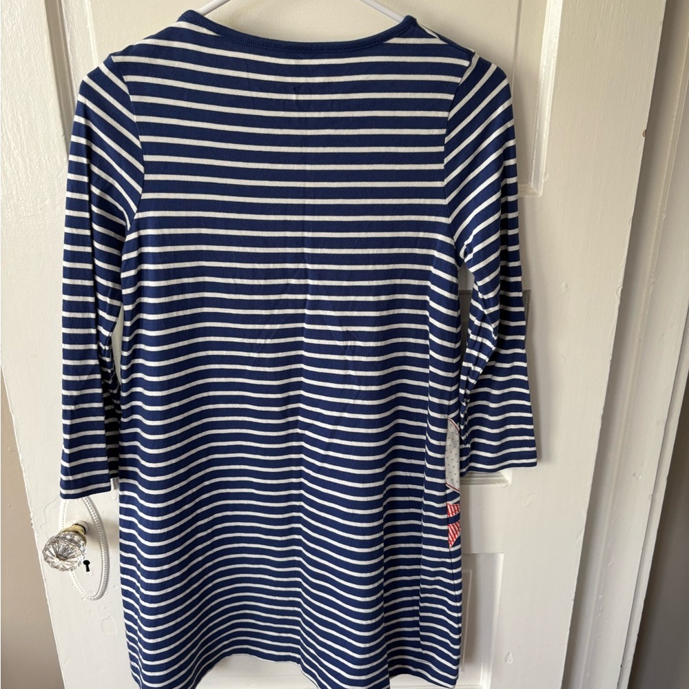 Mini Boden Navy and White Striped Dress - Picture 4 of 4